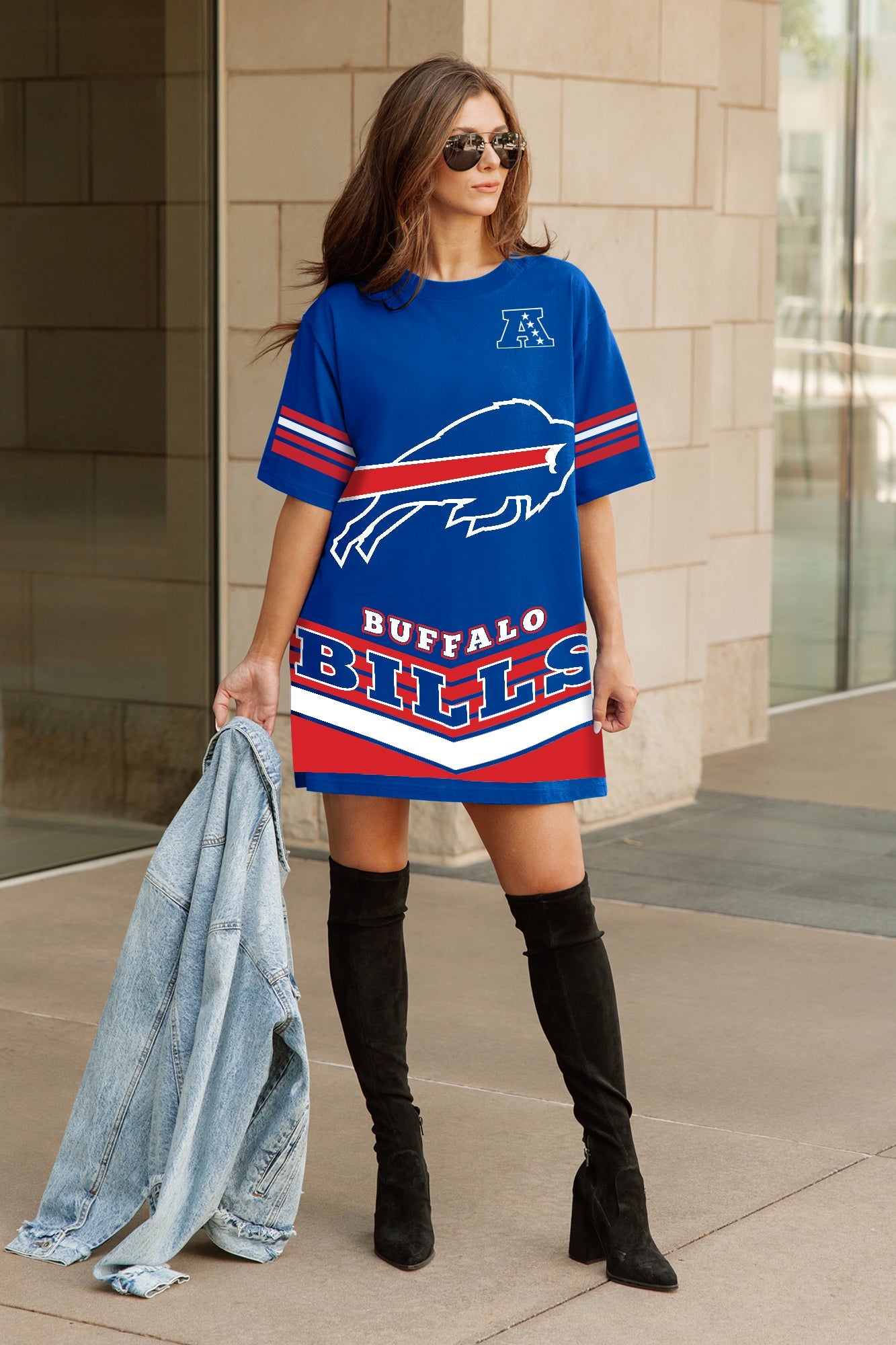 BUFFALO BILLS PERFECT SCORE RETRO T-SHIRT DRESS