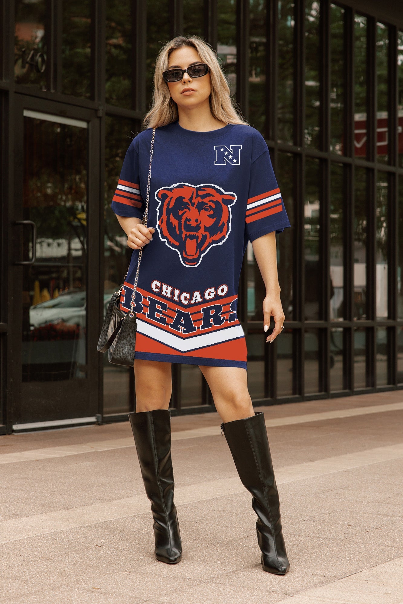 CHICAGO BEARS PERFECT SCORE RETRO T-SHIRT DRESS