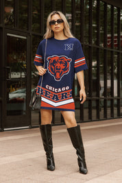 CHICAGO BEARS PERFECT SCORE RETRO T-SHIRT DRESS