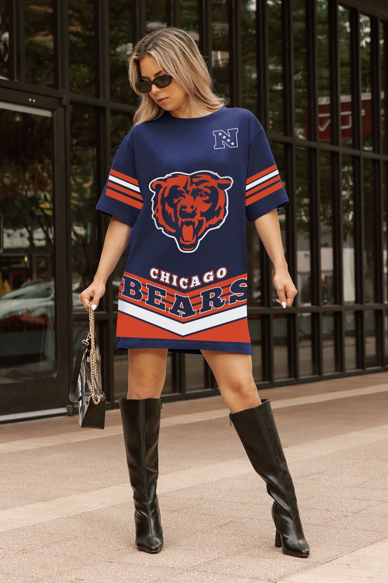CHICAGO BEARS PERFECT SCORE RETRO T-SHIRT DRESS