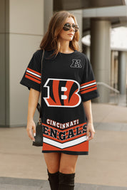 CINCINNATI BENGALS PERFECT SCORE RETRO T-SHIRT DRESS