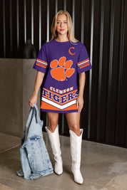 CLEMSON TIGERS PERFECT SCORE RETRO T-SHIRT DRESS
