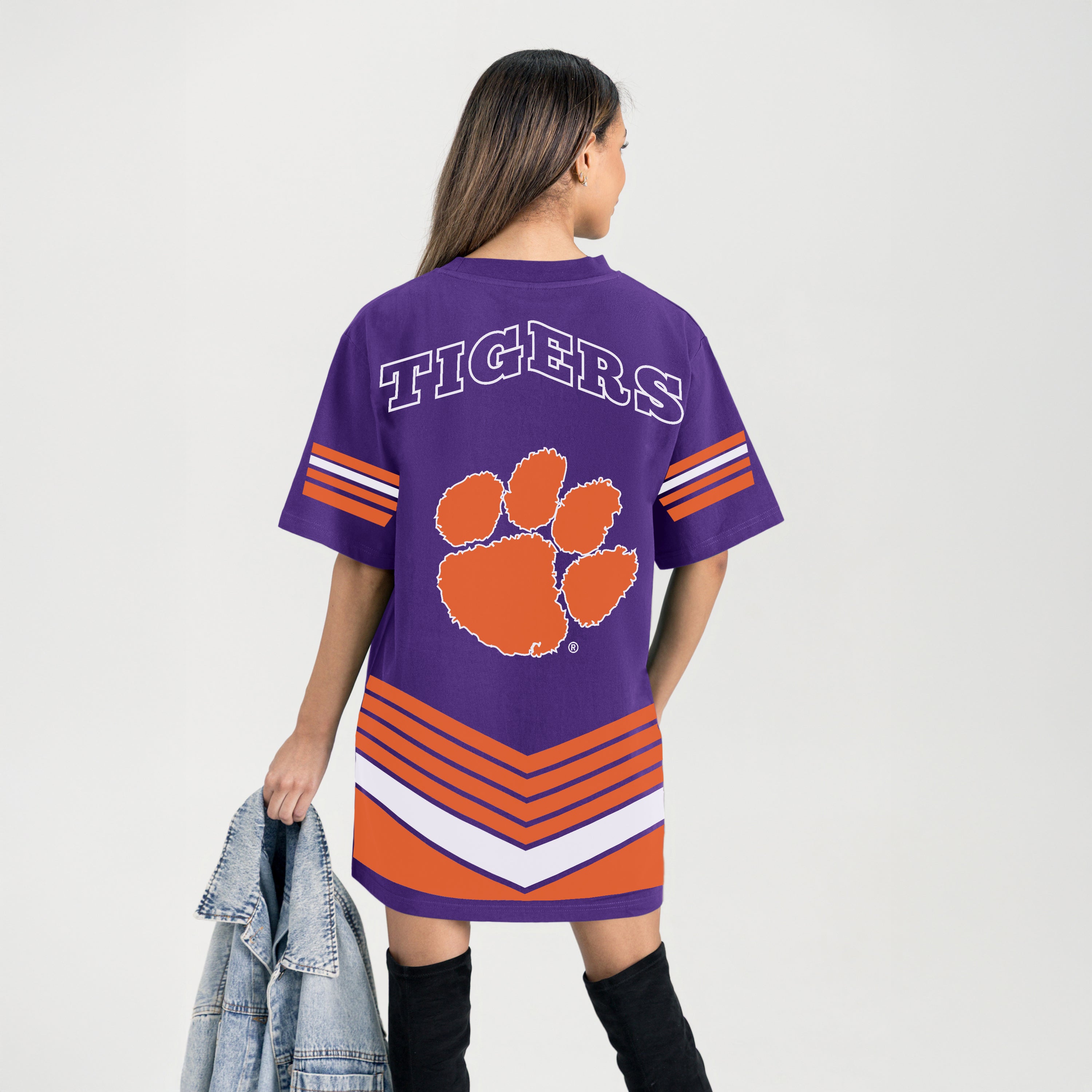CLEMSON TIGERS PERFECT SCORE RETRO T-SHIRT DRESS