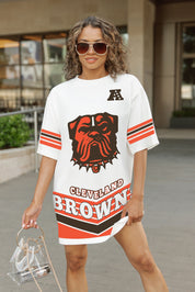 CLEVELAND BROWNS PERFECT SCORE RETRO T-SHIRT DRESS