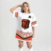 CLEVELAND BROWNS PERFECT SCORE RETRO T-SHIRT DRESS