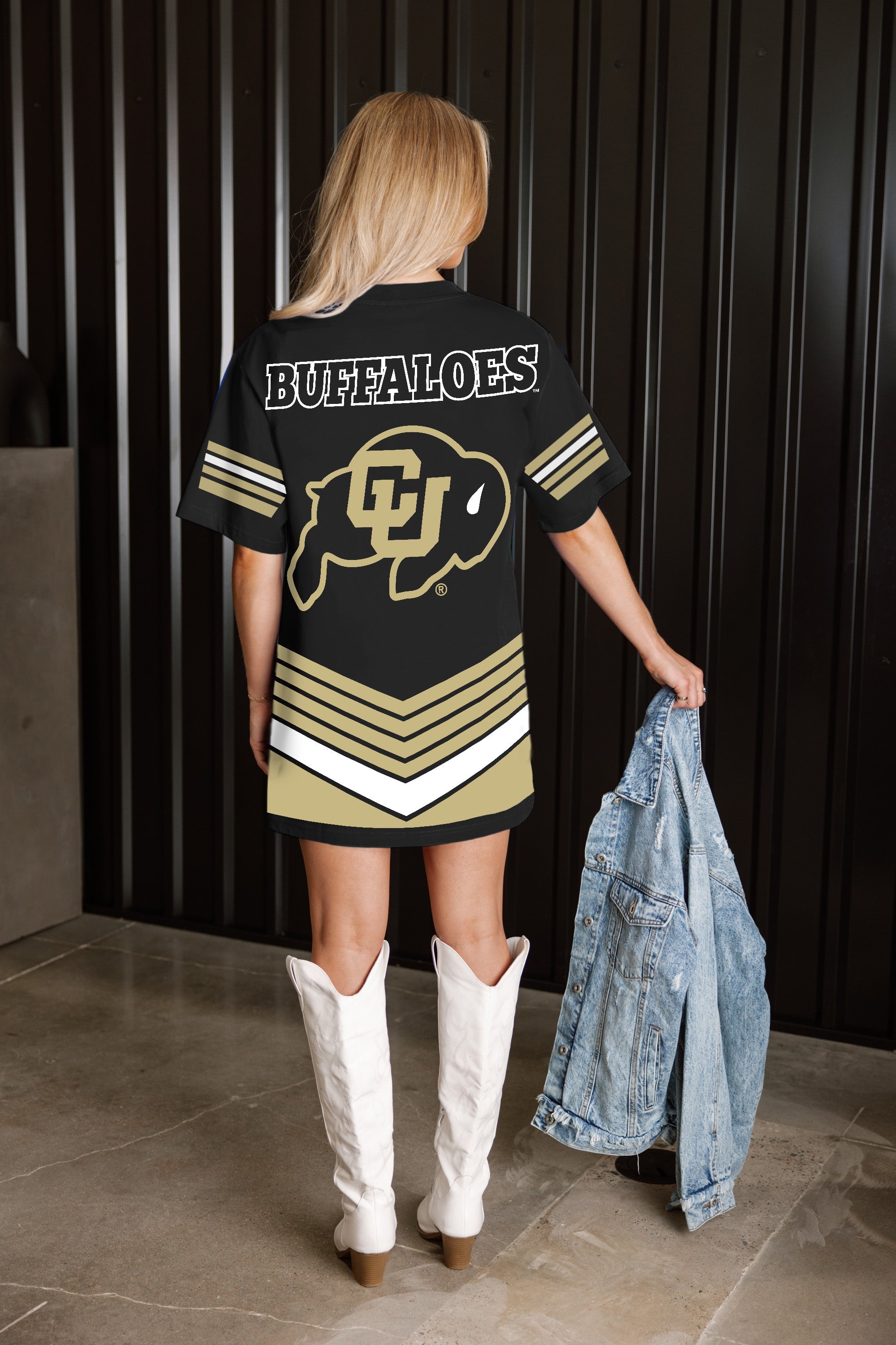 COLORADO BUFFALOES PERFECT SCORE RETRO T-SHIRT DRESS