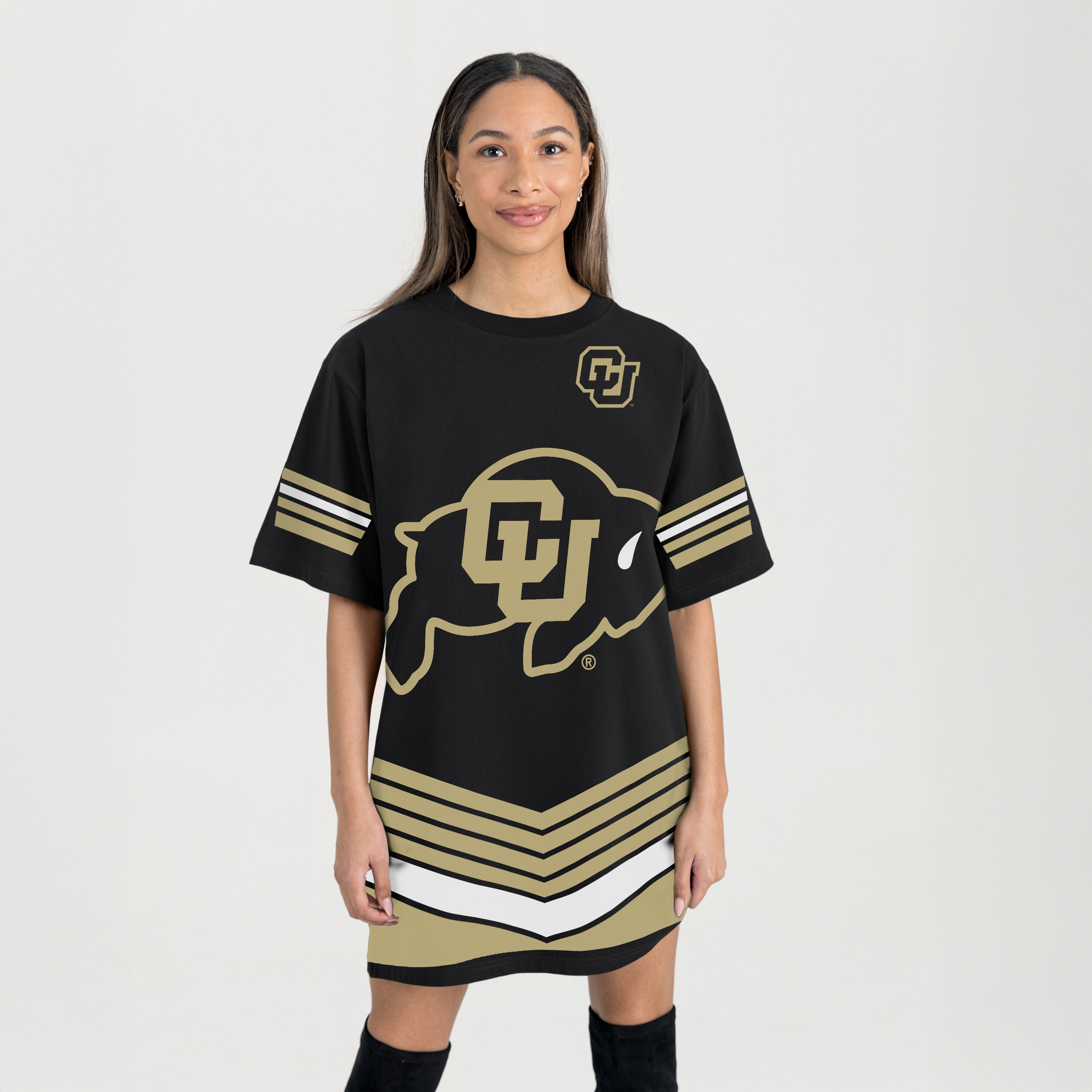 COLORADO BUFFALOES PERFECT SCORE RETRO T-SHIRT DRESS