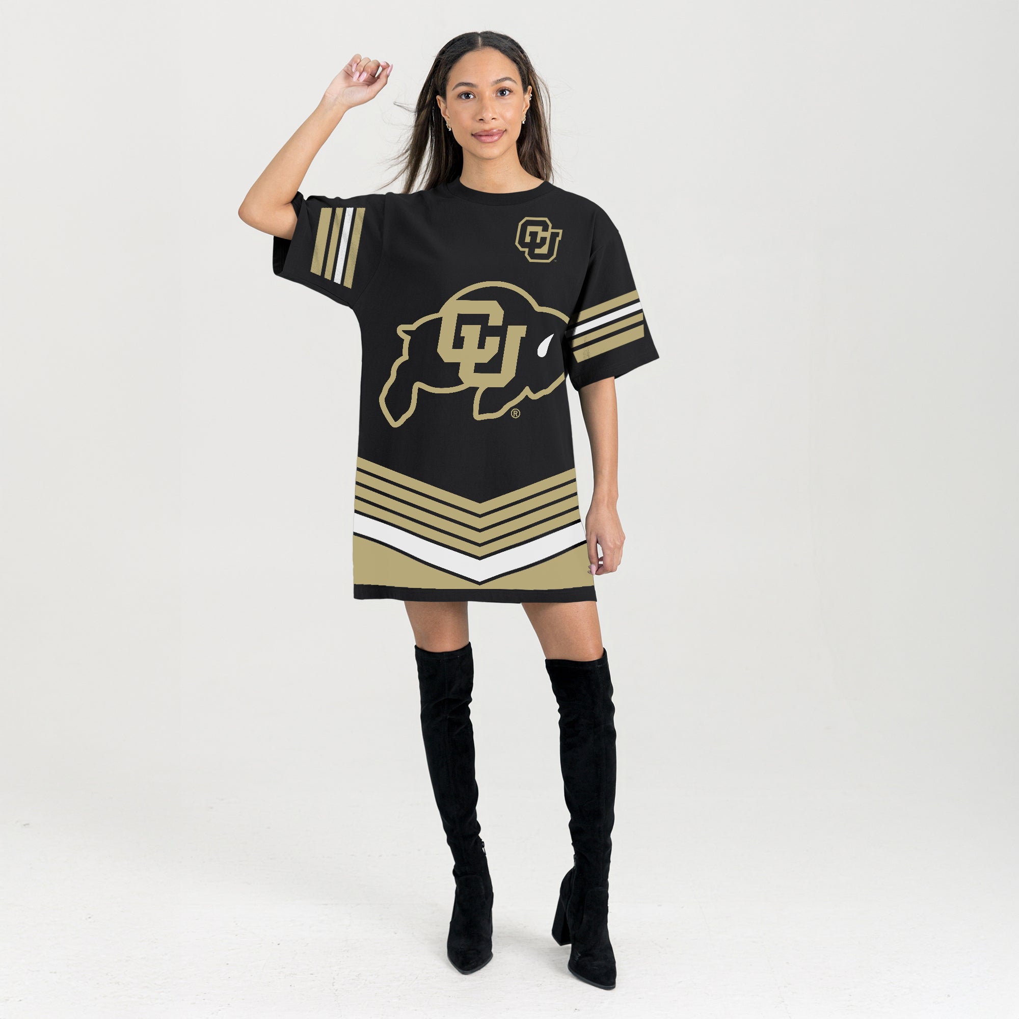 COLORADO BUFFALOES PERFECT SCORE RETRO T-SHIRT DRESS