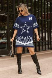 DALLAS COWBOYS PERFECT SCORE RETRO T-SHIRT DRESS