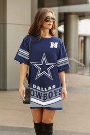 DALLAS COWBOYS PERFECT SCORE RETRO T-SHIRT DRESS