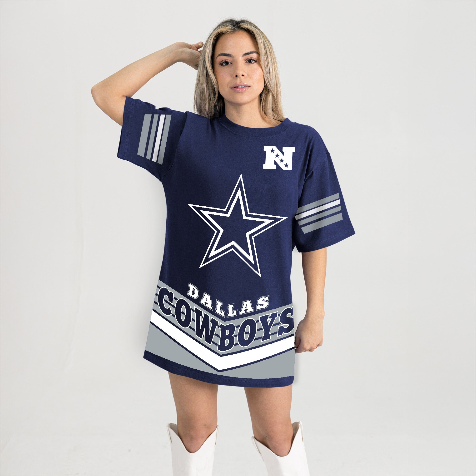DALLAS COWBOYS PERFECT SCORE RETRO T-SHIRT DRESS