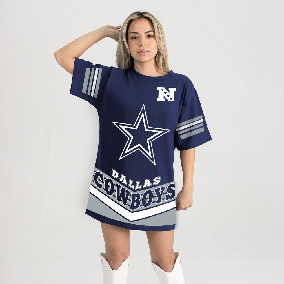 Women's Gameday Couture Navy Dallas Cowboys Perfect Score Vintage T-Shirt Dress Size: Large Women's Gameday Couture Navy Dallas Cowboys Perfect Score Vintage T-Shirt Dress Size: Large