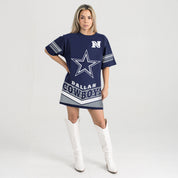 DALLAS COWBOYS PERFECT SCORE RETRO T-SHIRT DRESS