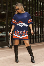 DENVER BRONCOS PERFECT SCORE RETRO T-SHIRT DRESS