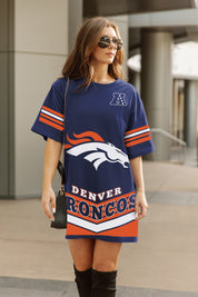 DENVER BRONCOS PERFECT SCORE RETRO T-SHIRT DRESS