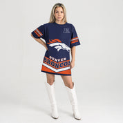 DENVER BRONCOS PERFECT SCORE RETRO T-SHIRT DRESS