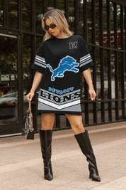 DETROIT LIONS PERFECT SCORE RETRO T-SHIRT DRESS