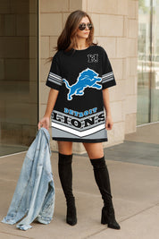 DETROIT LIONS PERFECT SCORE RETRO T-SHIRT DRESS