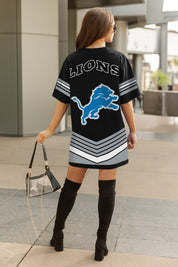 DETROIT LIONS PERFECT SCORE RETRO T-SHIRT DRESS