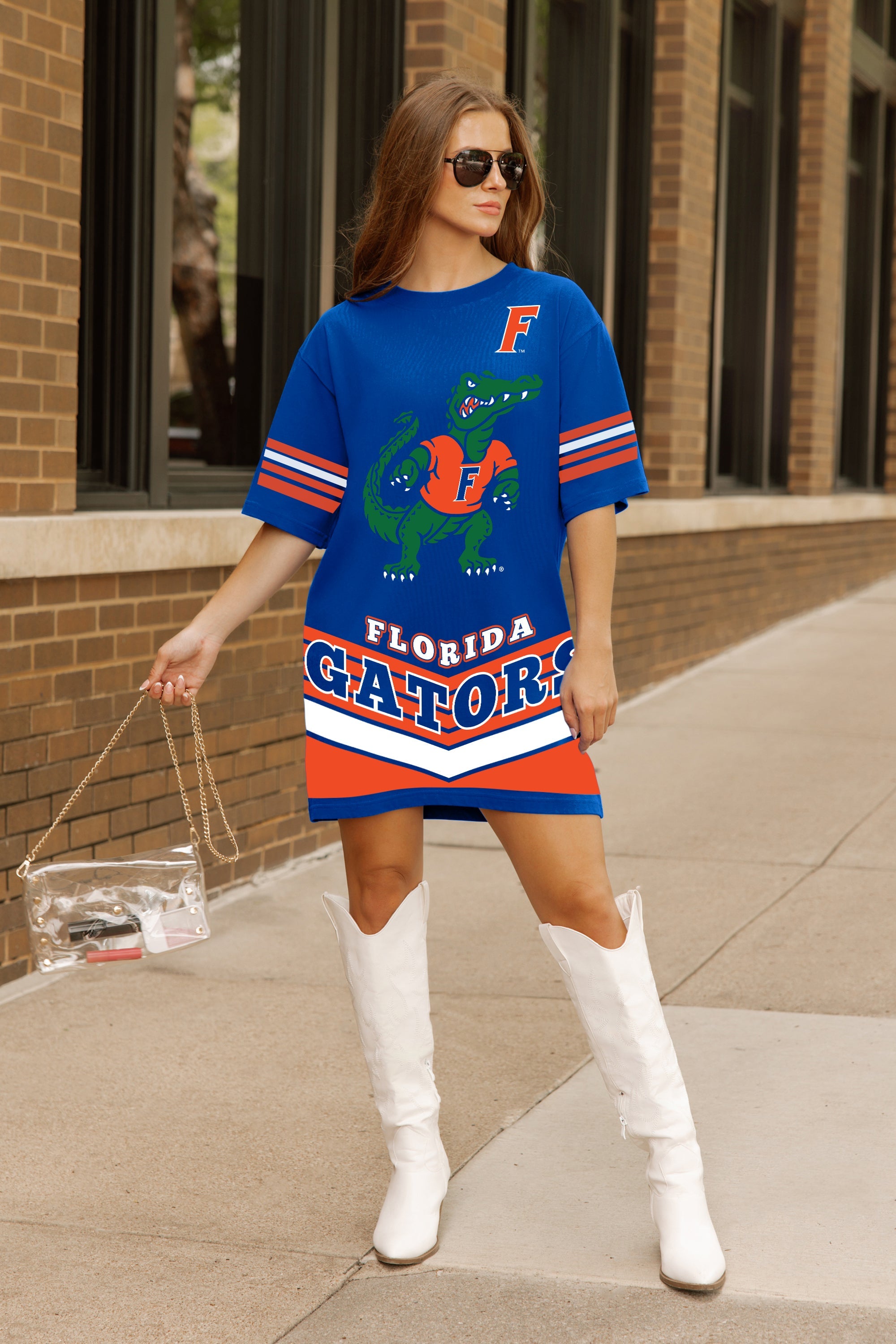 FLORIDA GATORS PERFECT SCORE RETRO T-SHIRT DRESS