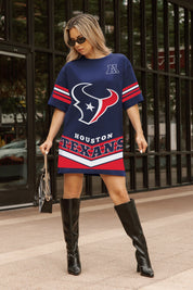 HOUSTON TEXANS PERFECT SCORE RETRO T-SHIRT DRESS