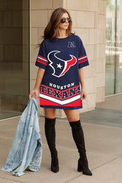 HOUSTON TEXANS PERFECT SCORE RETRO T-SHIRT DRESS
