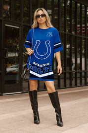 INDIANAPOLIS COLTS PERFECT SCORE RETRO T-SHIRT DRESS