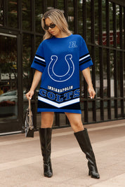 INDIANAPOLIS COLTS PERFECT SCORE RETRO T-SHIRT DRESS