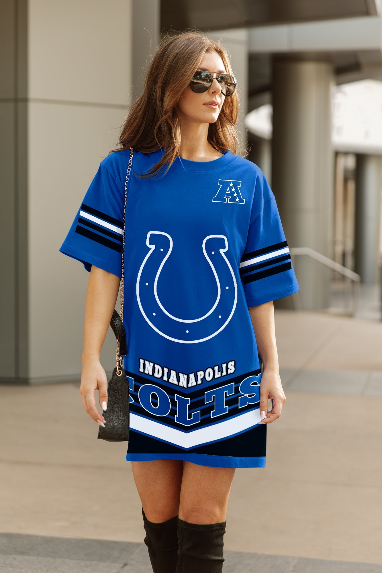 INDIANAPOLIS COLTS PERFECT SCORE RETRO T-SHIRT DRESS