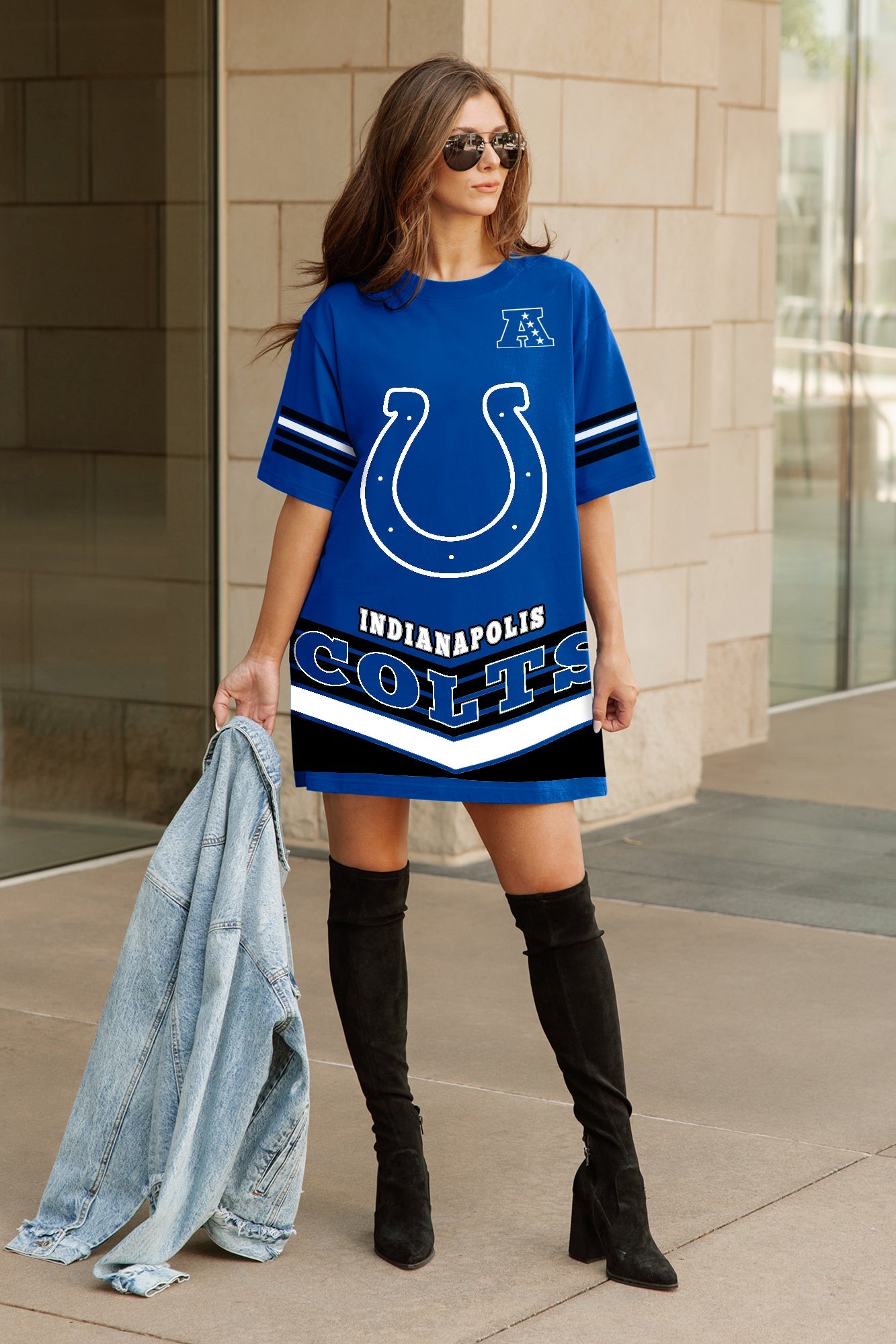 INDIANAPOLIS COLTS PERFECT SCORE RETRO T-SHIRT DRESS