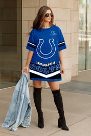 INDIANAPOLIS COLTS PERFECT SCORE RETRO T-SHIRT DRESS