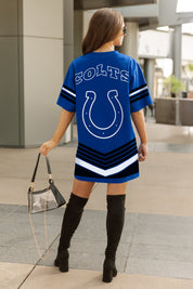 INDIANAPOLIS COLTS PERFECT SCORE RETRO T-SHIRT DRESS