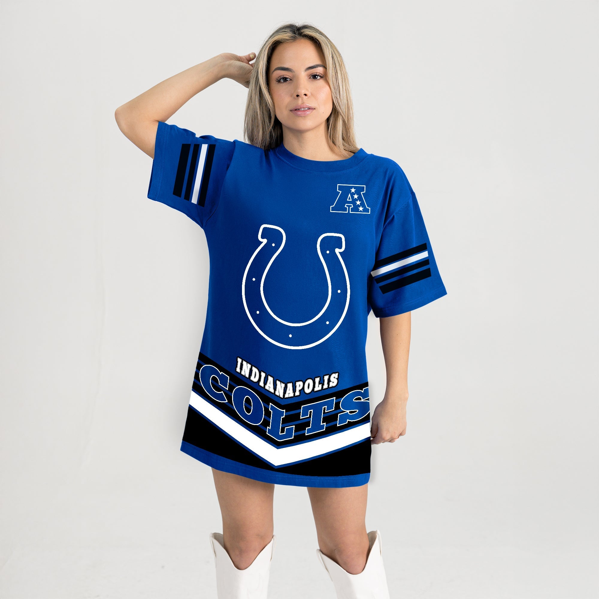 INDIANAPOLIS COLTS PERFECT SCORE RETRO T-SHIRT DRESS