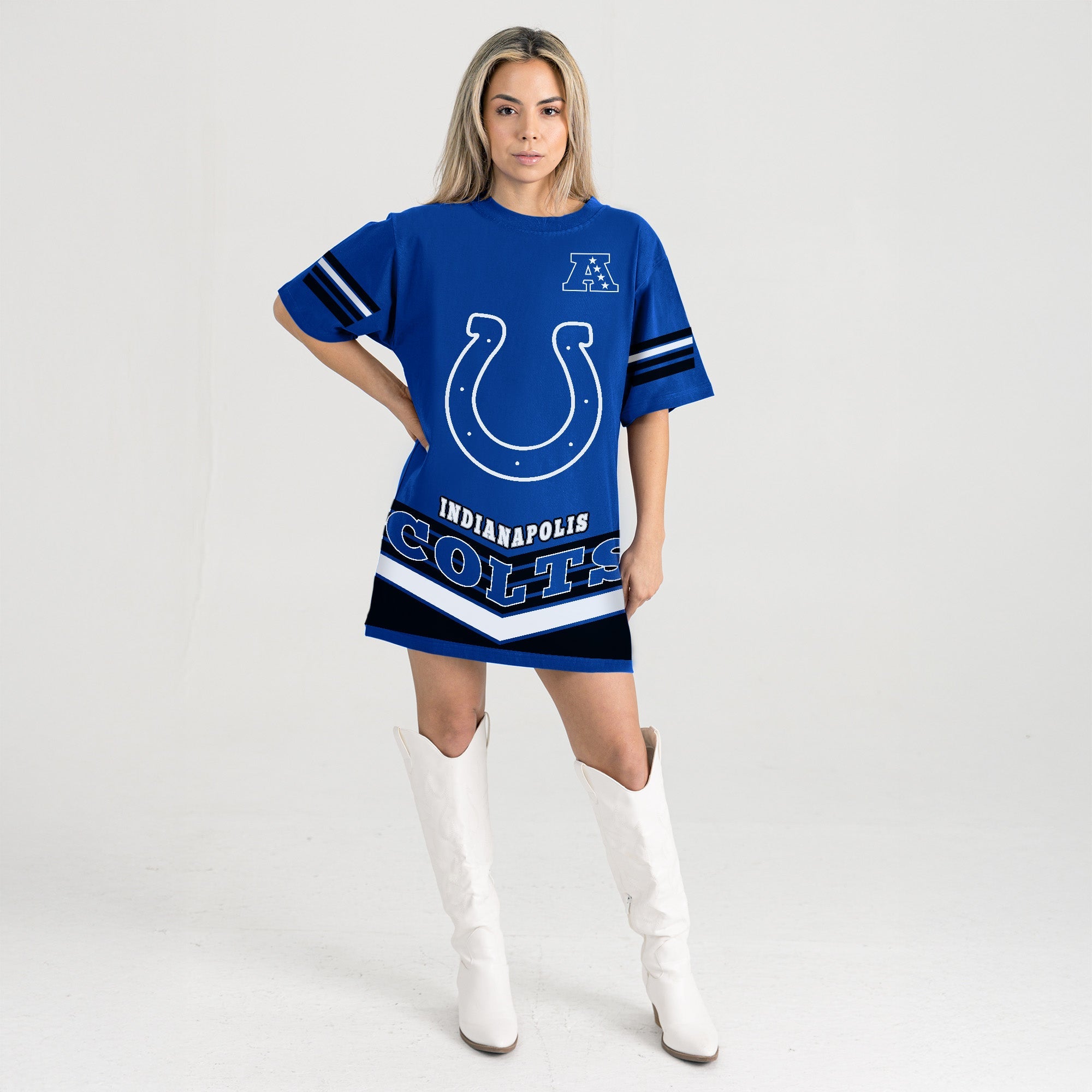 INDIANAPOLIS COLTS PERFECT SCORE RETRO T-SHIRT DRESS