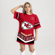 KANSAS CITY CHIEFS PERFECT SCORE RETRO T-SHIRT DRESS