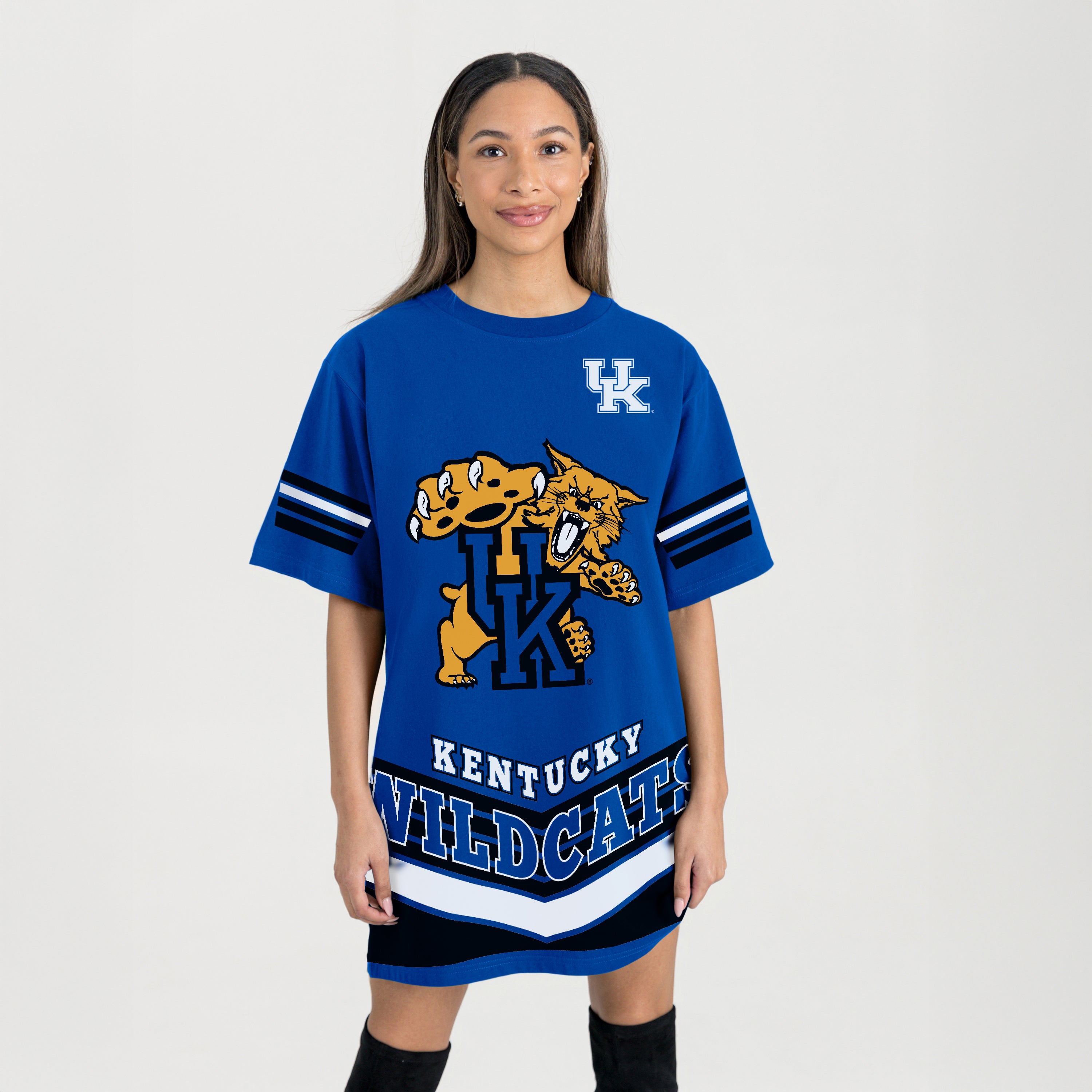 KENTUCKY WILDCATS PERFECT SCORE RETRO T-SHIRT DRESS