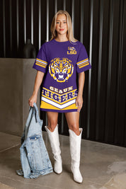LSU TIGERS PERFECT SCORE RETRO T-SHIRT DRESS
