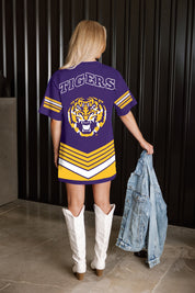 LSU TIGERS PERFECT SCORE RETRO T-SHIRT DRESS