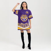 LSU TIGERS PERFECT SCORE RETRO T-SHIRT DRESS