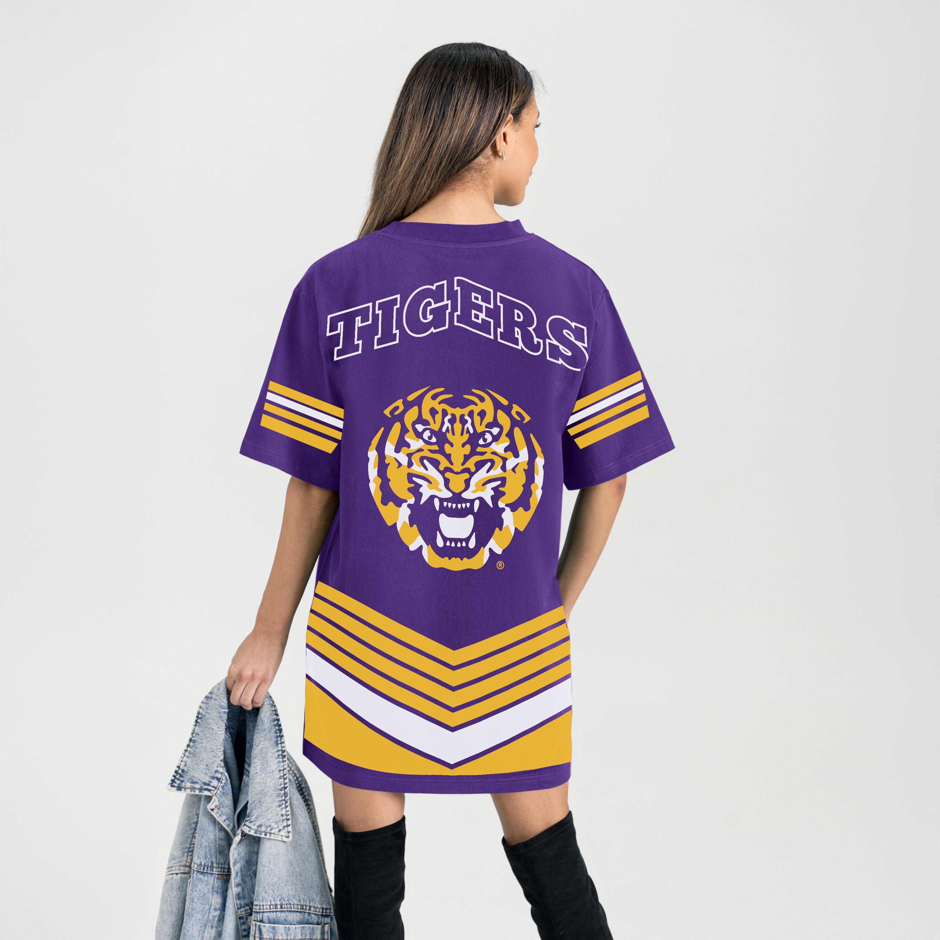 LSU TIGERS PERFECT SCORE RETRO T-SHIRT DRESS