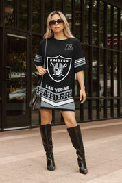 LAS VEGAS RAIDERS PERFECT SCORE RETRO T-SHIRT DRESS