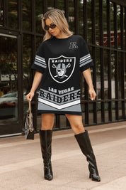 LAS VEGAS RAIDERS PERFECT SCORE RETRO T-SHIRT DRESS