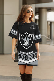 LAS VEGAS RAIDERS PERFECT SCORE RETRO T-SHIRT DRESS