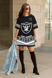 LAS VEGAS RAIDERS PERFECT SCORE RETRO T-SHIRT DRESS