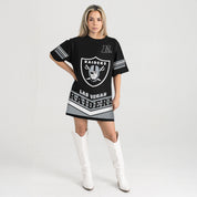 LAS VEGAS RAIDERS PERFECT SCORE RETRO T-SHIRT DRESS