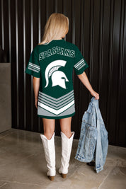 MICHIGAN STATE SPARTANS PERFECT SCORE RETRO T-SHIRT DRESS