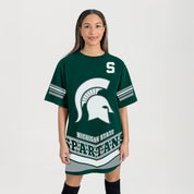 MICHIGAN STATE SPARTANS PERFECT SCORE RETRO T-SHIRT DRESS