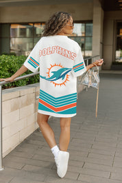 MIAMI DOLPHINS PERFECT SCORE RETRO T-SHIRT DRESS