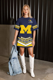 MICHIGAN WOLVERINES PERFECT SCORE RETRO T-SHIRT DRESS