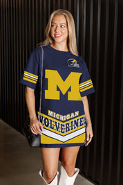 MICHIGAN WOLVERINES PERFECT SCORE RETRO T-SHIRT DRESS